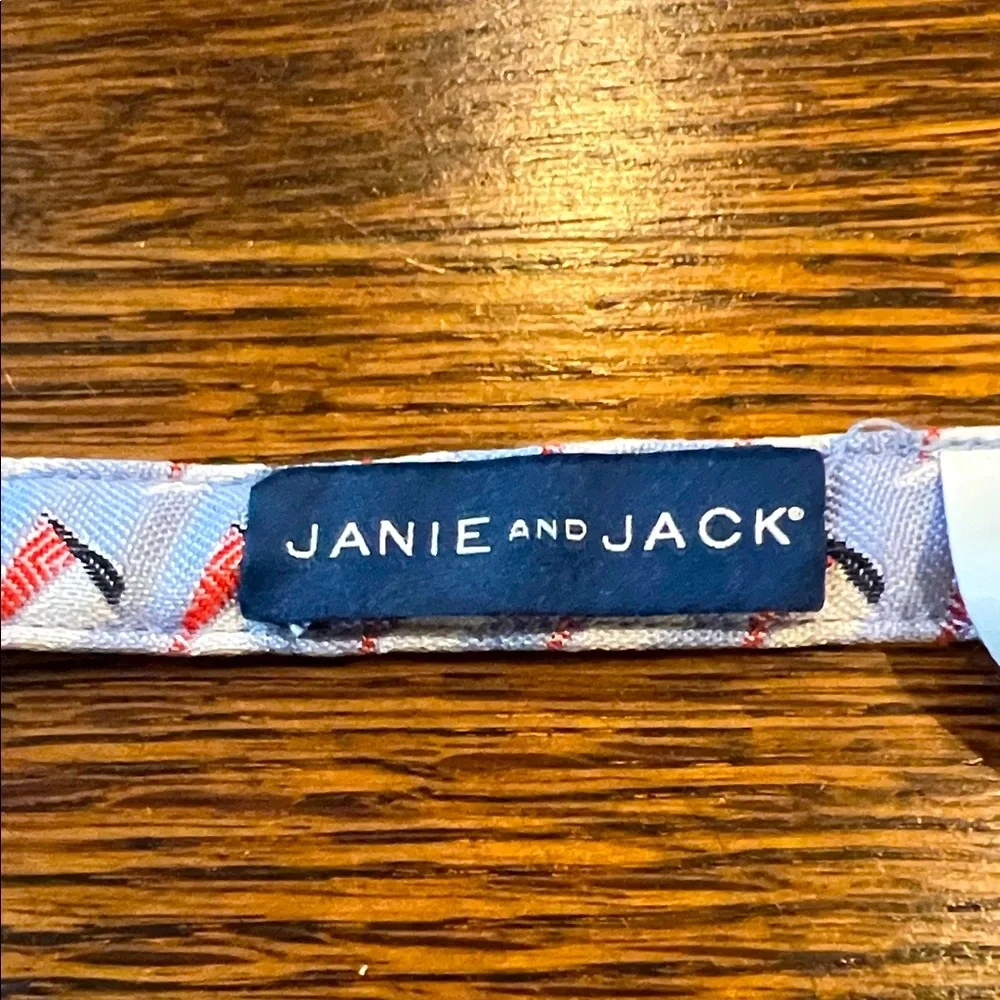 NWOT Janie and Jack Blue Sailboat Pattern Bow Tie